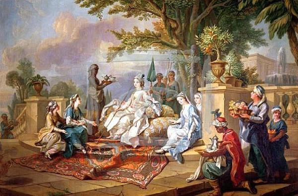Charles-Amedee-Philippe van Loo The Sultana Served by her Eunuchs oil painting image